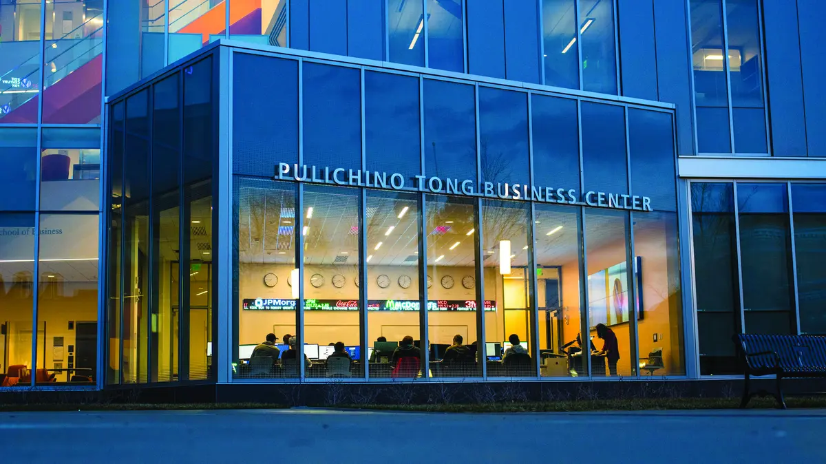 Pulichino Tong Business Building at night
