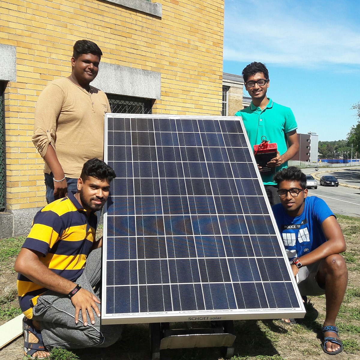 Students with Solar Panel