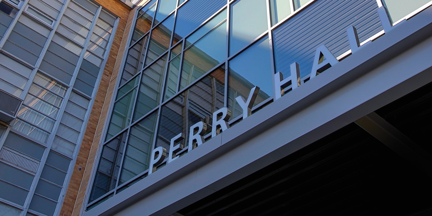 Exterior view of Perry Hall sign