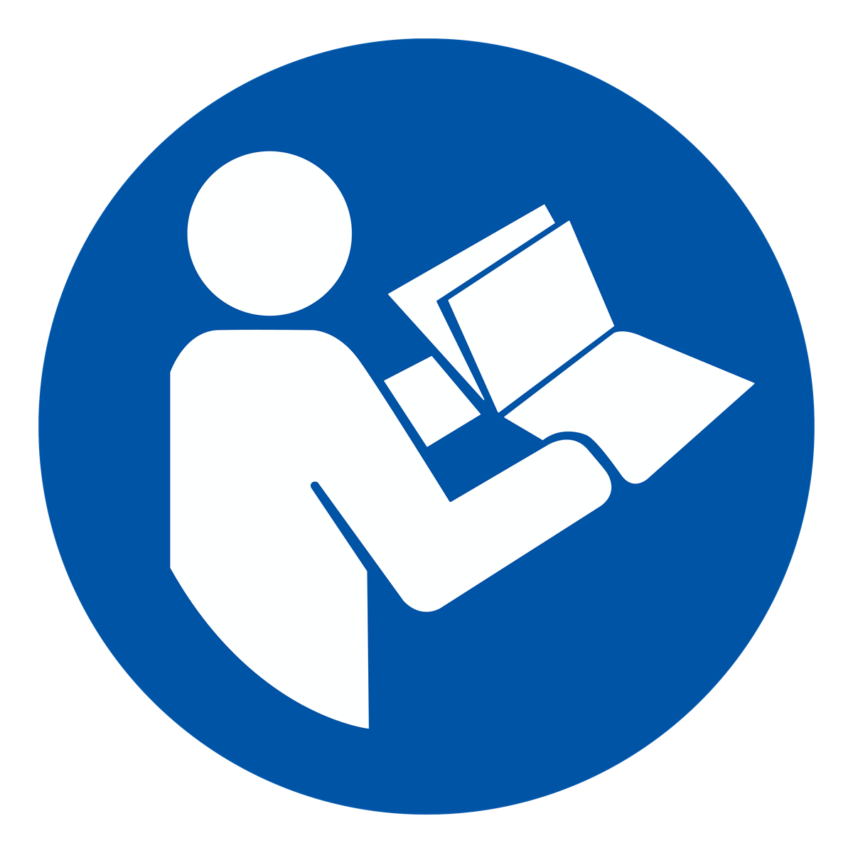 Illustration of a generic person holding book.