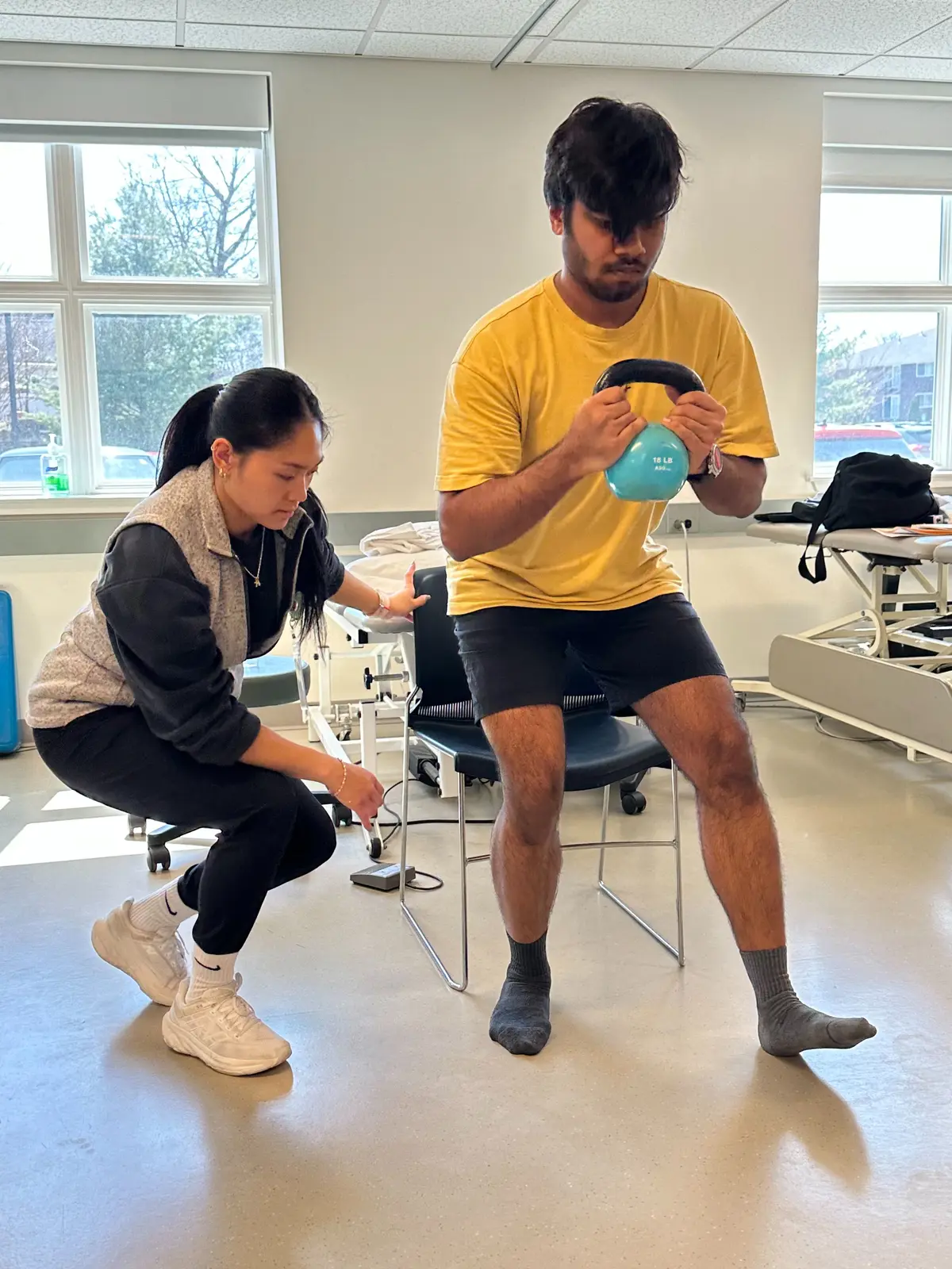 Year 1 and Year 2 Doctor of Physical Therapy students provide physical therapy services to students, faculty, and staff