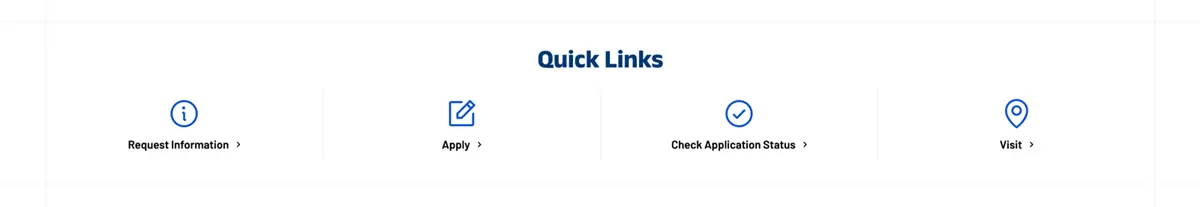 Screenshot of four call-to-action redesigned icons