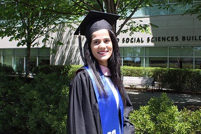 UMass Lowell Master of Public Health graduate Chandni Shahdev got a job with the CDC Foundation tracking COVID-19 clusters
