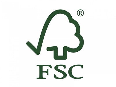 Purchasing-Cleaning and Janitorial Supplies-FSC: Forest Stewardship Council's green logo. Features an artwork of what appears to be a check-mark merged with a tree.