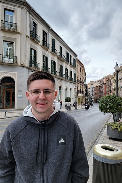 UML biomedical engineering student Alex Hutchinson in Granada, Spain