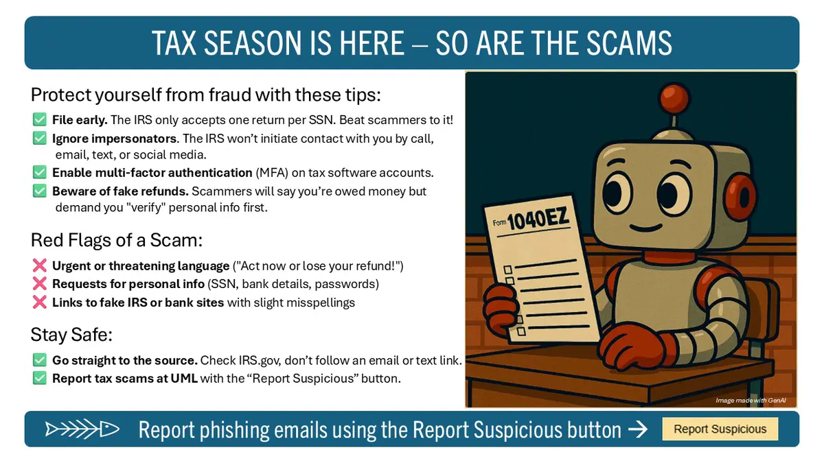 Res Halls - Tax Scams slide info. Decorative.