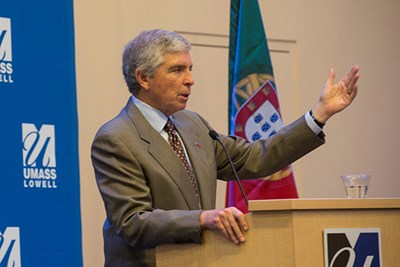 U.S. Ambassador to Portugal Robert Sherman speaks at University Crossing