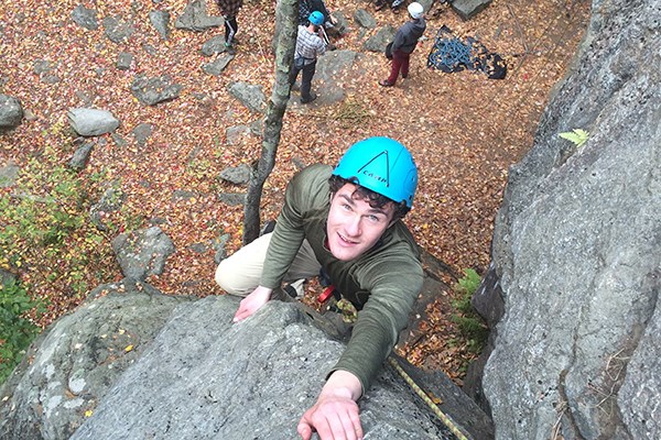 Rock climbing with OAP