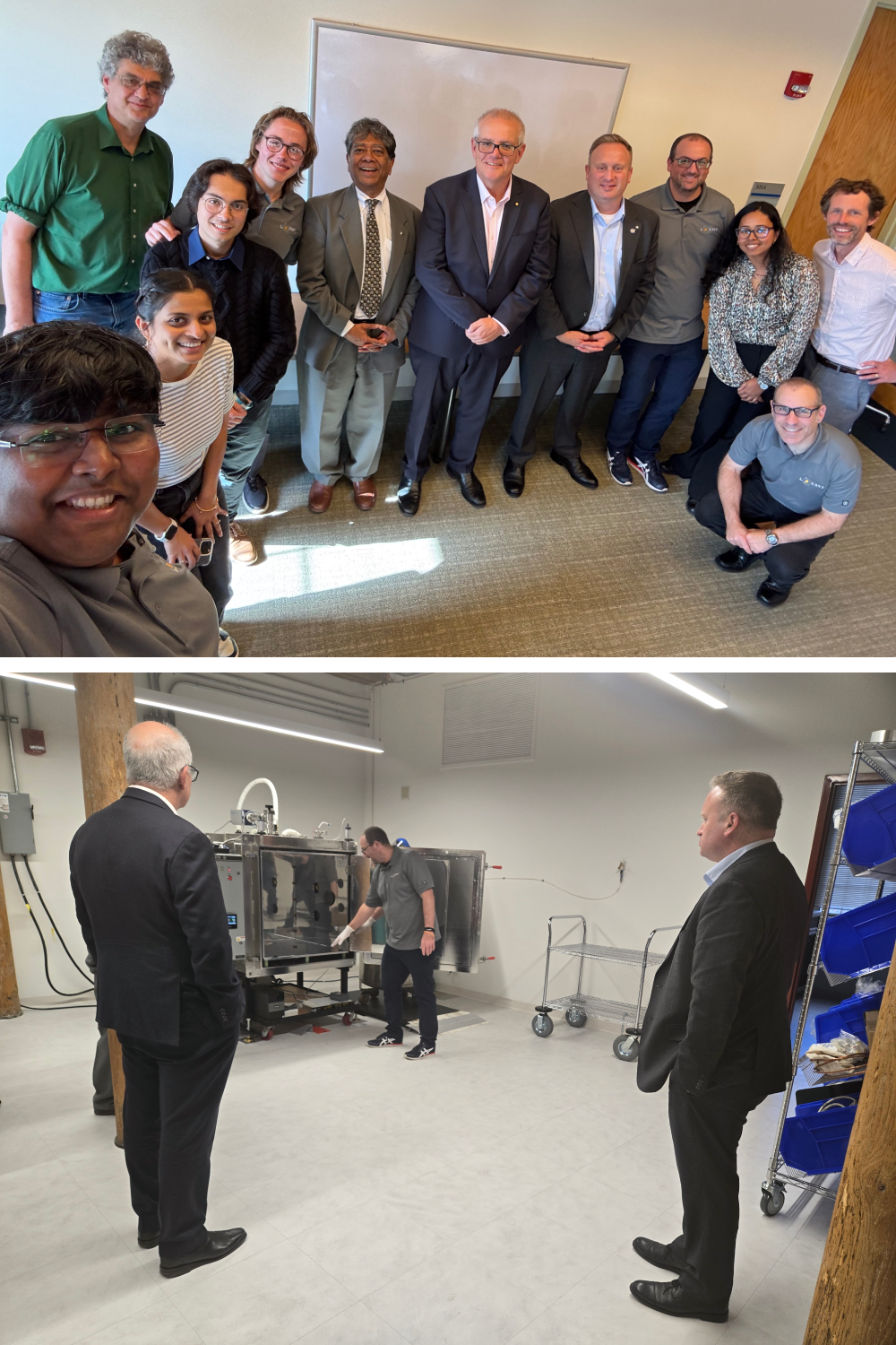 Space Centre Australia members visit UML research facilities.