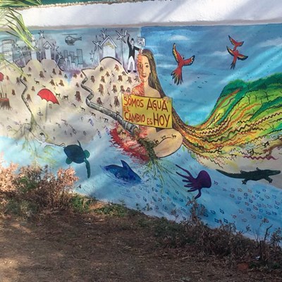 Mural in San Jose, Costa Rica. From student blog post: The thing about San José is that it truly feels alive. In the literal sense, the national parks, which cover the entire city, capture the natural beauty and biodiversity of Costa Rica. 