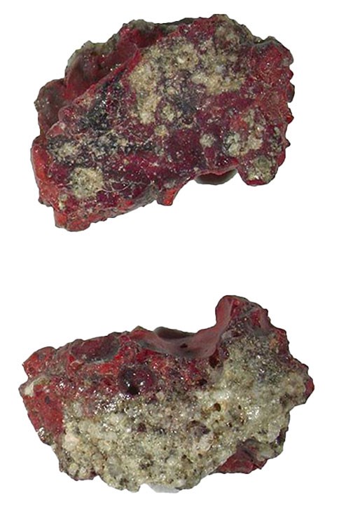 2 Trinitite rocks formed by Trinity nuclear test. 