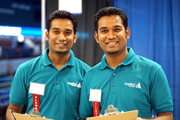 Twin brothers Bhavan and Bhuvan Somayanda at the Career Fair
