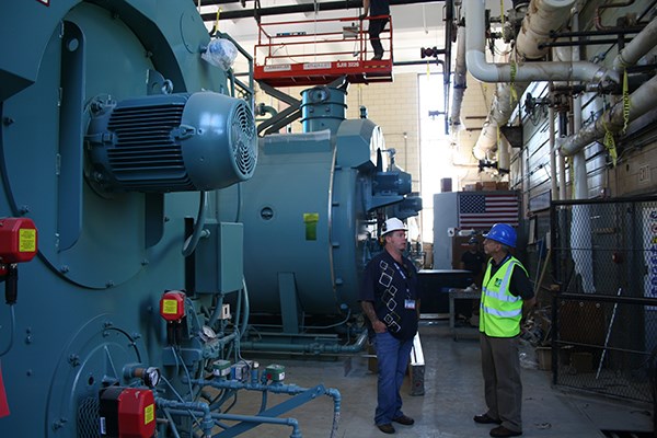 New boilers in the South Campus steam plant