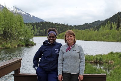 Steinel with student in Alaska
