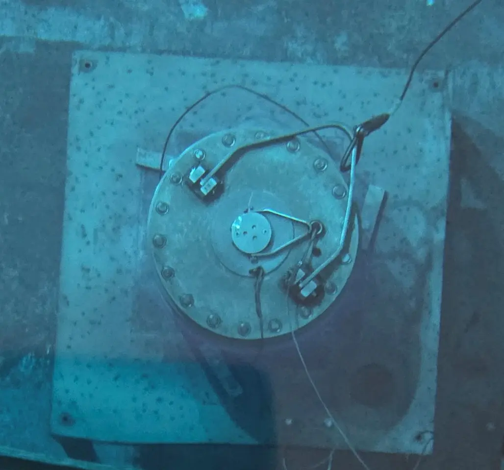 SubCan Irradiator with Central Source Underwater.