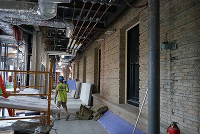A view inside the Coburn Hall renovations