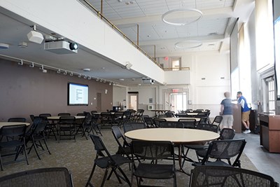 A view of the renovated Alumni Hall