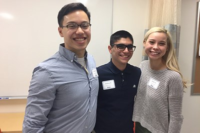 Exercise physiology students (from left) Kevin Ha, Andreas Himariotis and Stephanie Amico 