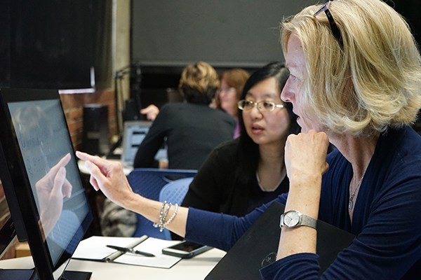 Faculty learn Sony Vision Exchange in the Faculty Sandbox
