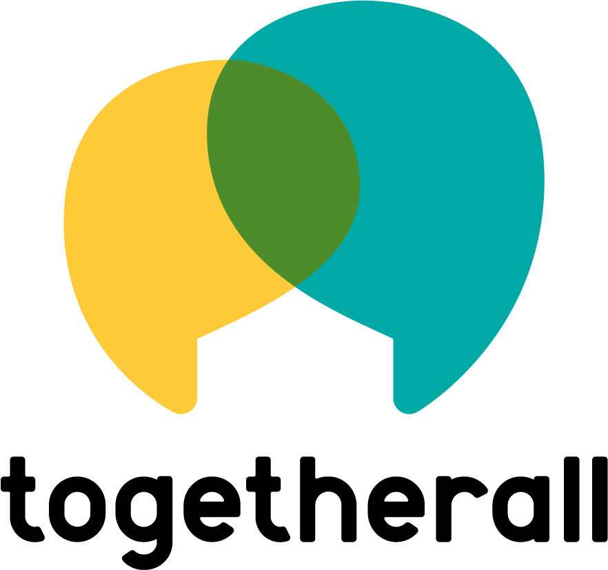 Logo for Togetherall. Togetherall is a safe, online community to share feelings anonymously and get support to improve mental health and wellbeing.  In the community people support each other, safely monitored by licensed and registered mental health practitioners.