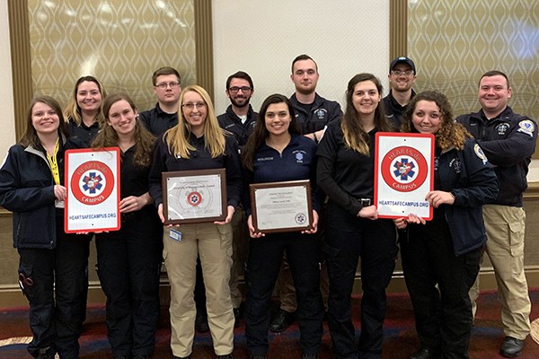 Student EMTs hold their awards at the NCEMSF conference