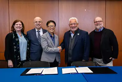 Image shows leaders of the UMass Lowell-Middlesex Community College JUMP program