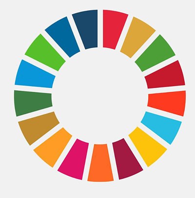The United Nation's Sustainable Development Goals Circular Logo. As defined by the United Nations, the 17 Sustainable Development Goals are an urgent call for action by all countries, developed and developing, in a global partnership against poverty, hunger, and other urgent worldwide issues.
