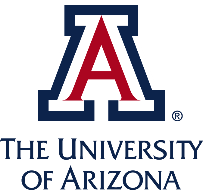 Large letter A above the University of Arizona