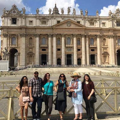 UMass Lowell students in Vatican City