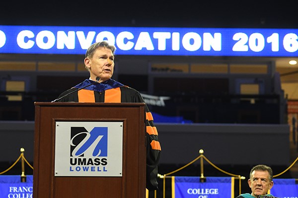 Provost Mike Vayda speaks at Convocation