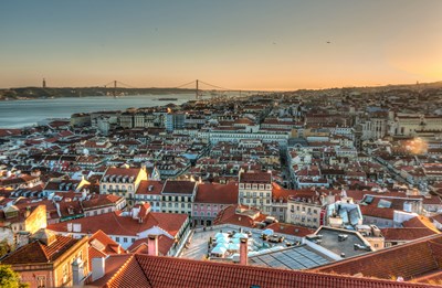 Panorâmica da cidade de Lisboa, Portugal. A Panoramic of the city of Lisbon, Portugal.