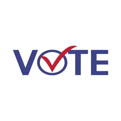 VOTE - with a checkmark through the O.