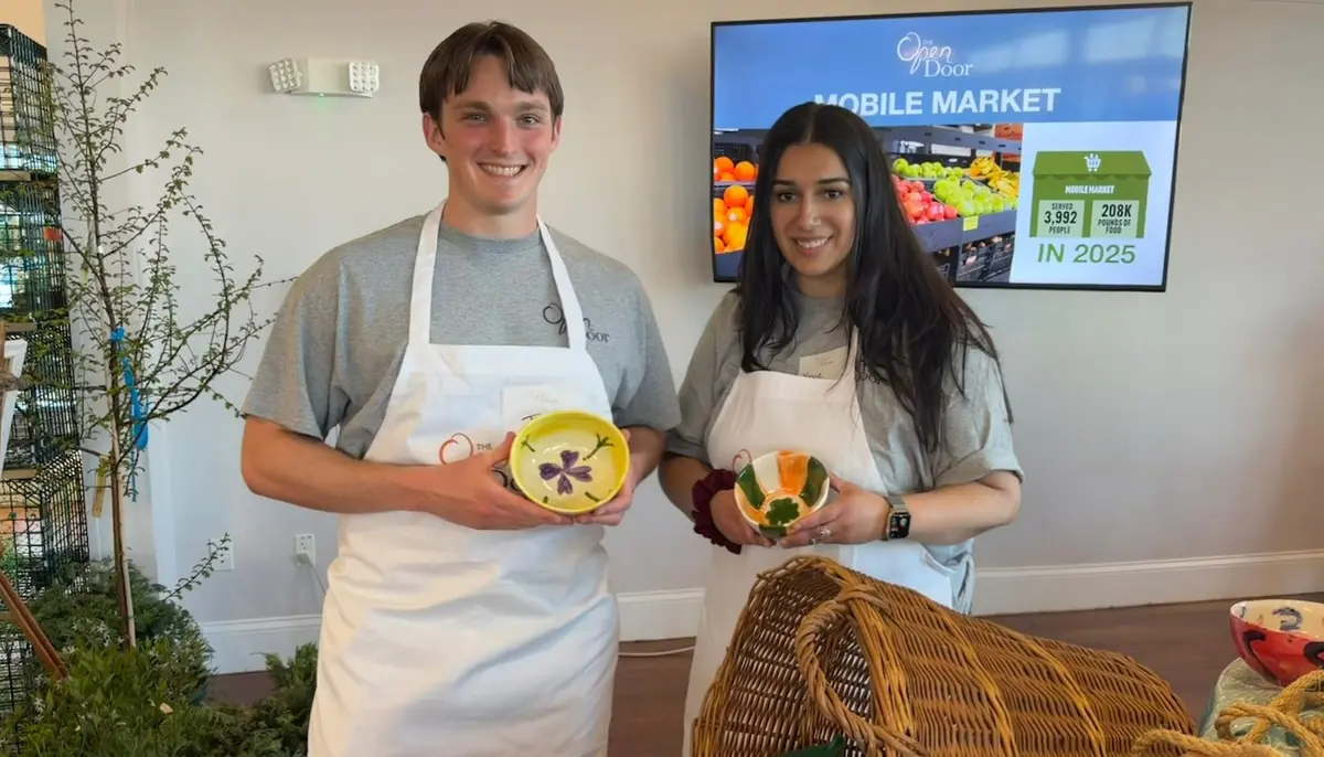 Tre Graney and Yasie Nejad at Open Door in Gloucester, Mass.