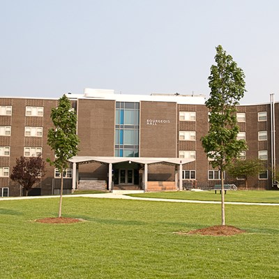 Bourgeois Hall is a student residence hall on the UMass Lowell campus