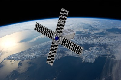 Conceptual rendering of the SPACE HAUC CubeSat in orbit