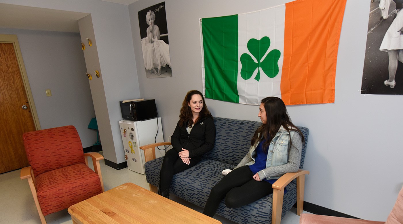 concordia-two-female-students-room-irish-flag
