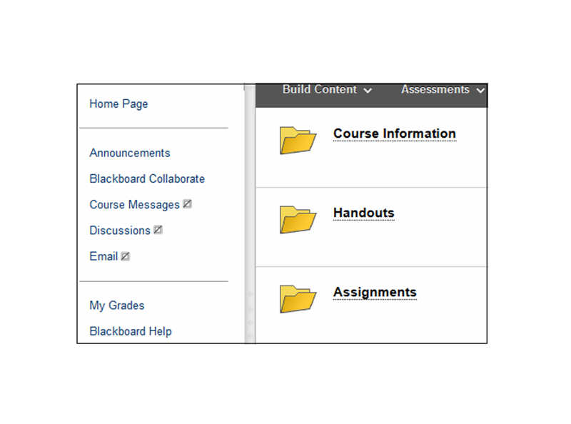 Course Menu 5. Course Content: Each semester you must copy content from one of your current or previous courses or request a new course template.  *A New course template provides consistency for the student experience with a standardized course menu.