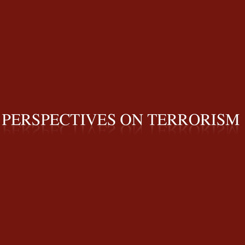 Maroon background with white text that reads "Perspectives on Terrorism."