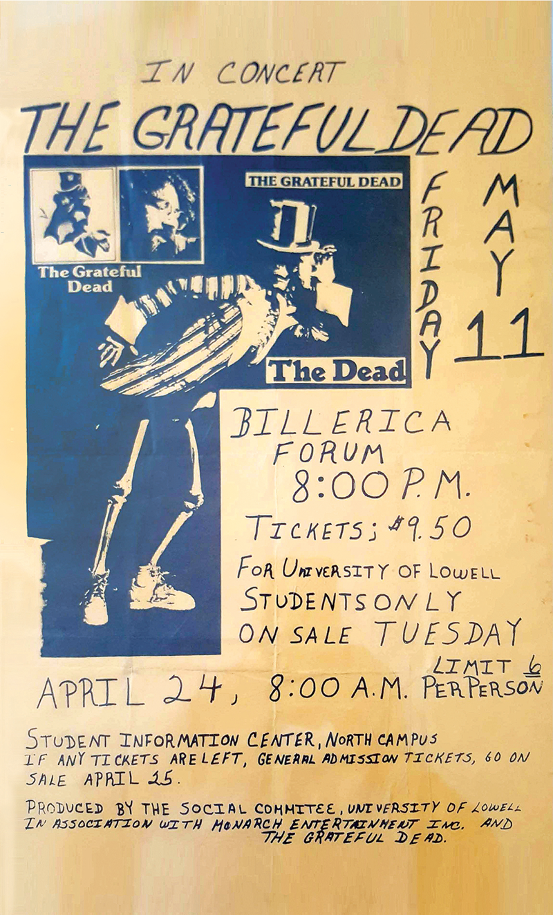 Scanned image of old Grateful Dead concert poster