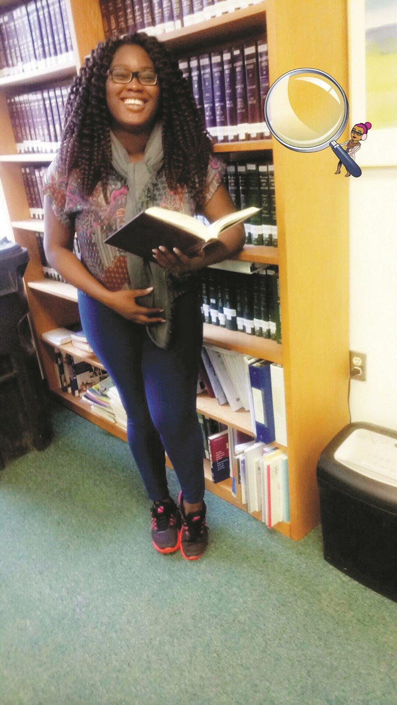 UMass Lowell peace and conflict studies grad student Elizabeth Aliu, volunteer at the Middlesex Community College Law Center