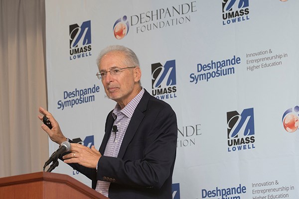 Jerry Engel gives one of three keynotes talks during the Deshpande Symposium