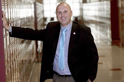 Brian Stack, principal at Sanborn Regional High School