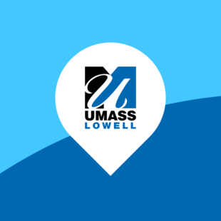 Icon representing campus maps with UMass Lowell logo