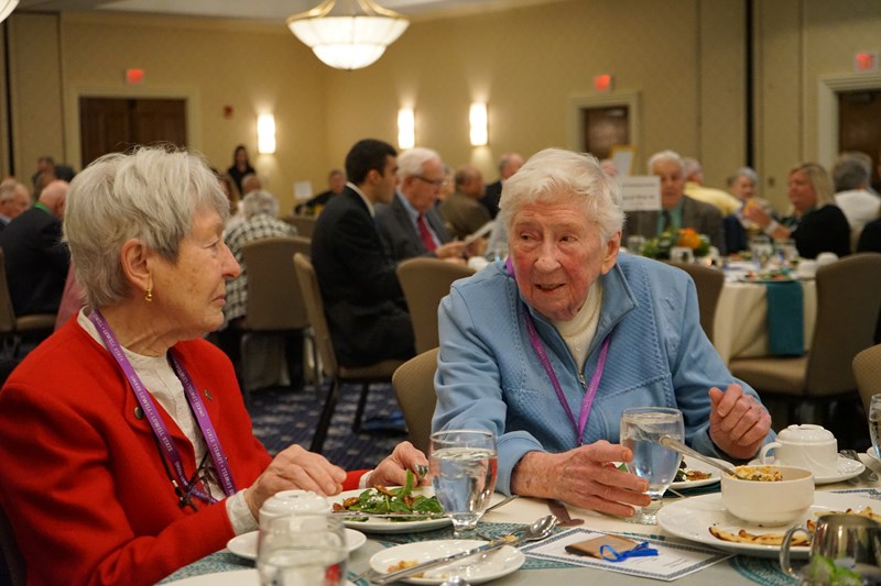 Gertrude Bailey at a luncheon at UMass Lowell's ICC