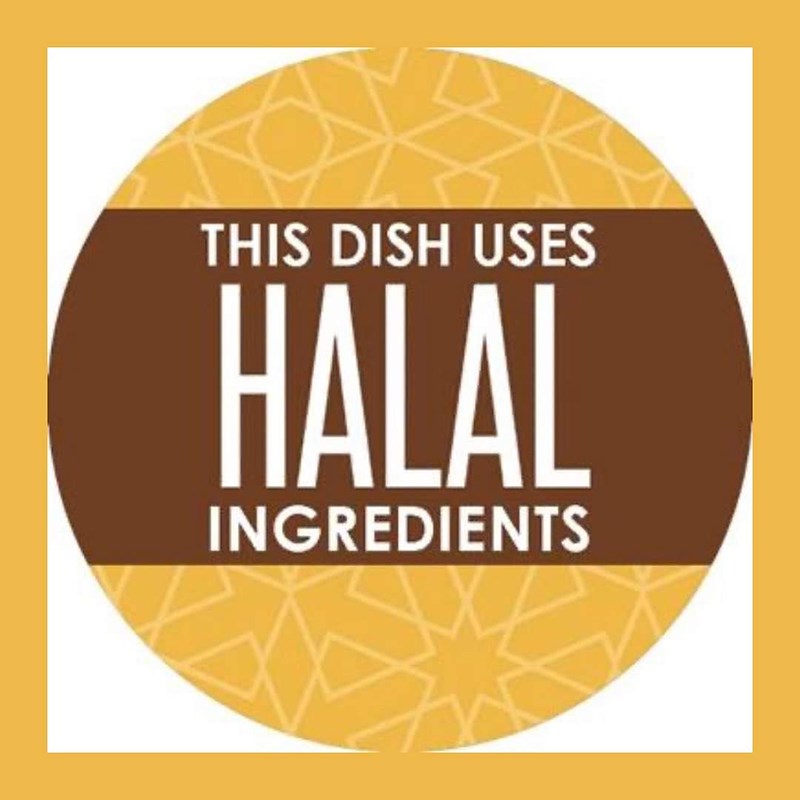 This dish uses Halal ingredients logo