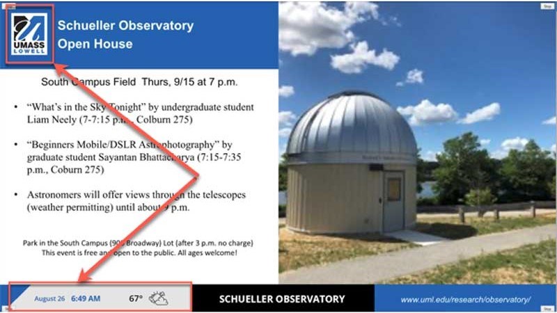 Screen grab of Hawki slide with observatory on it