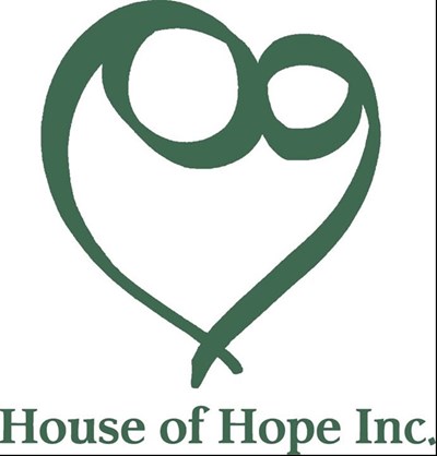 House of Hope logo. The House of Hope collects items to support their mission of ending homelessness for families.