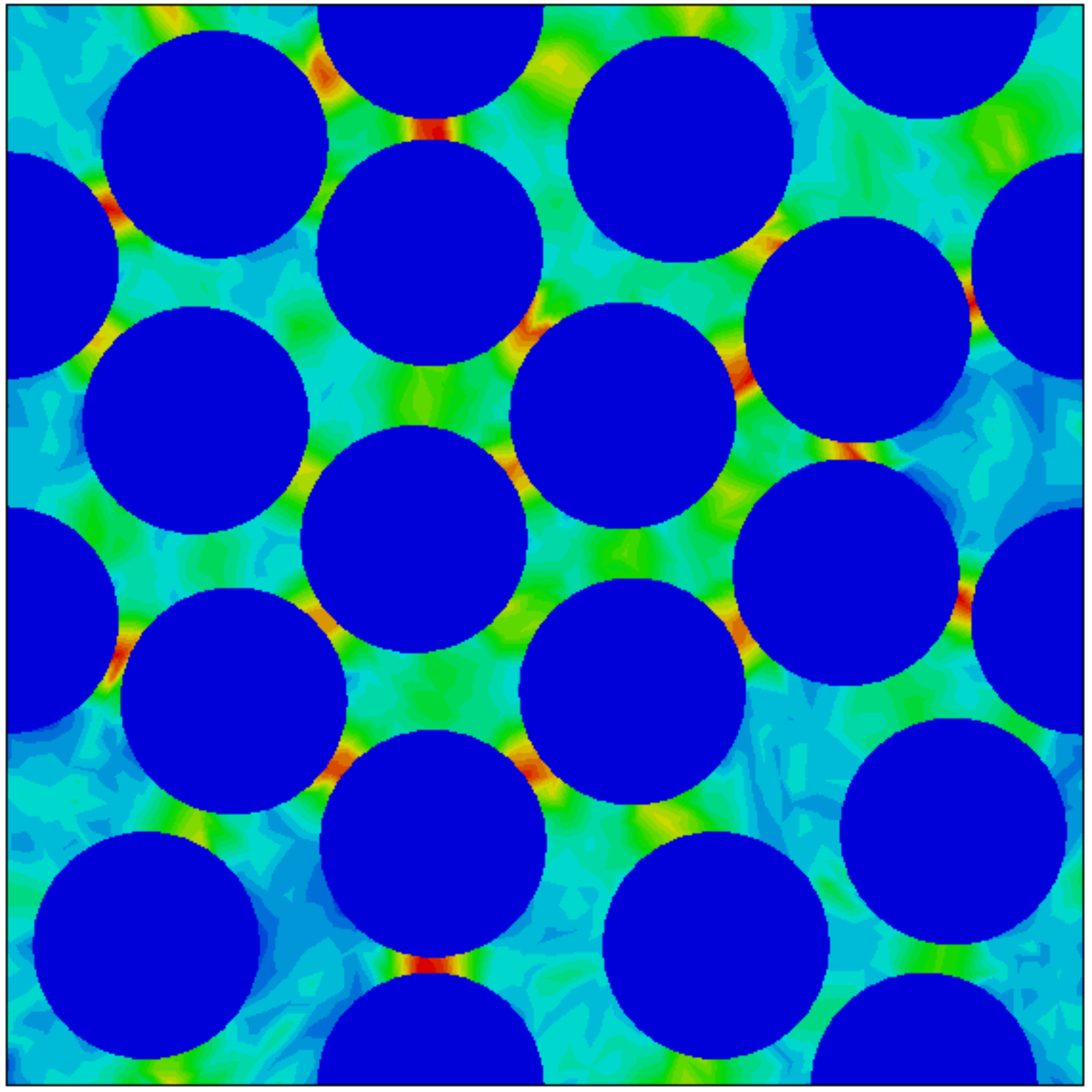 An image of a blue green background with blue circles over it.