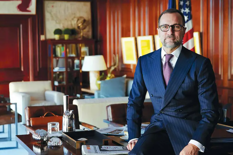 University of Lowell alum James Costos in his office