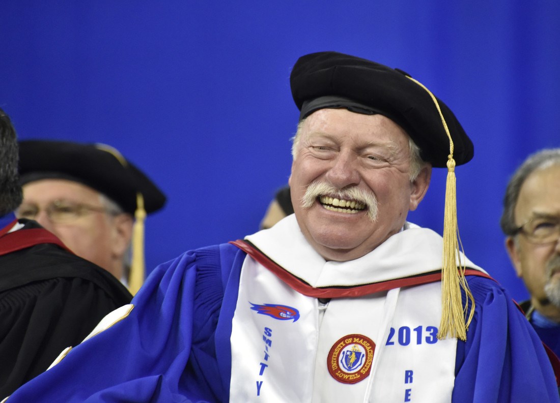 John F. Kennedy received an honorary degree during the 2016 UMass Lowell Commencement ceremonies.